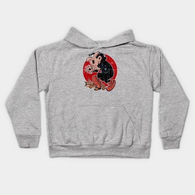 Vintage Gargamel Kids Hoodie by OniSide